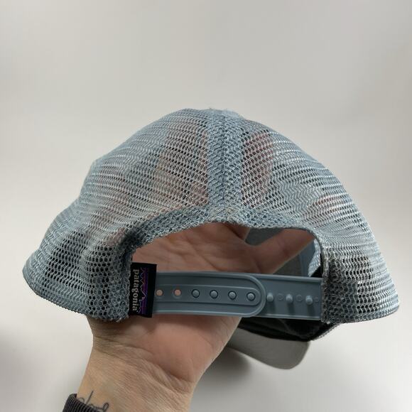 Patagonia Fitz Roy Bear Trucker Hat Gray Mesh Back Snap Back Cap OSFM - Picture 7 of 9